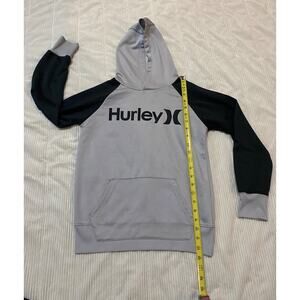 boys gray and black Hurley hoodie size 10/12